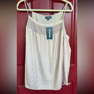 New ModCloth size 1X blush pink satin lace
cami tank top coquette office